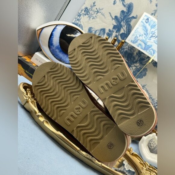 🆕 MOU 🧿 NWOT WOB Metallic Peach Eskimo Ankle Boot, *MIX PAIR SZ 37(L) & 38(R)* - Picture 12 of 15